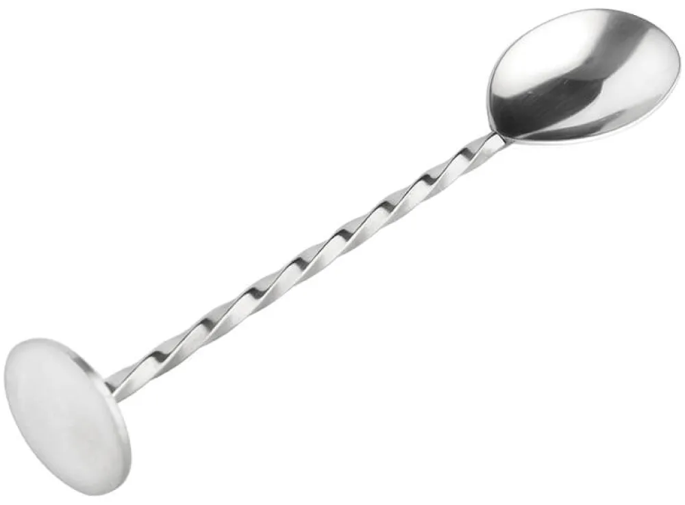 Barstuff G&T Barlöffel mit Disc, gedreht, Edelstahl - 15cm