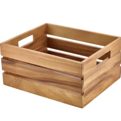 Barstuff Holzkiste / Buffet-Erhöhung, Akazienholz - 32,5x26,5x15,3cm (GN 1/2)