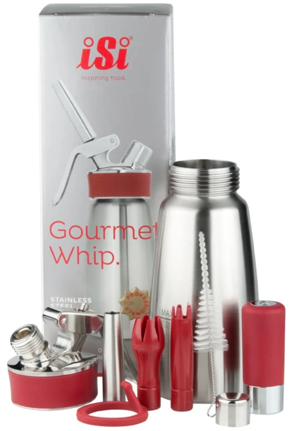 Barstuff iSi Sahnebereiter "Gourmet Whip PLUS", Edelstahl - 0,25l