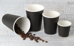 Barstuff Kaffeebecher Fiesta, Pappe, schwarz - 0,4l (50 Stk.)