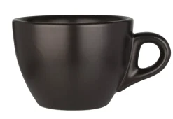 Barstuff Kaffeetasse & Untertasse Barista, Porzellan schwarz - 160ml (12 Sets)