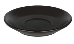 Barstuff Kaffeetasse & Untertasse Barista, Porzellan schwarz - 160ml (12 Sets)