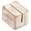 Barstuff Kartenhalter Holz mini, white wash - 3x2,5x2,5cm