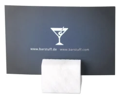 Barstuff Kartenhalter Marmor mini, weiß-grau - 3x2,5x2,5cm