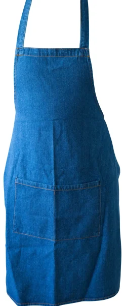 Barstuff Latzschürze, Jeans, 90x70cm - washed (hell)