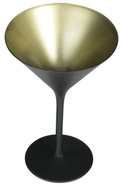 Barstuff Martiniglas, matt schwarz/gold, Elements Stölzle - 240ml