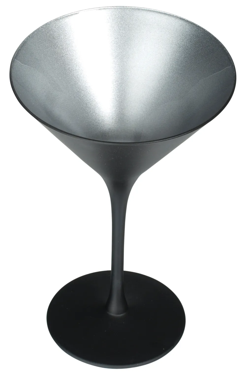 Barstuff Martiniglas, matt schwarz/silber, Elements Stölzle - 240ml