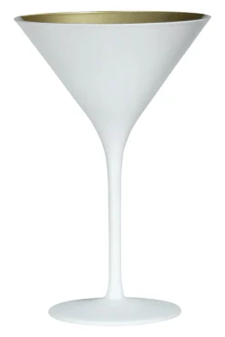 Barstuff Martiniglas, matt weiß/gold, Elements Stölzle - 240ml