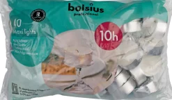 Barstuff Maxi Teelichter, Bolsius, 10 Std., 22x60mm - weiß (40 Stk.)