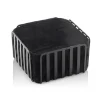 Barstuff Metallkorb mit Baumwolleinsatz, schwarz - 19x19x10,5cm