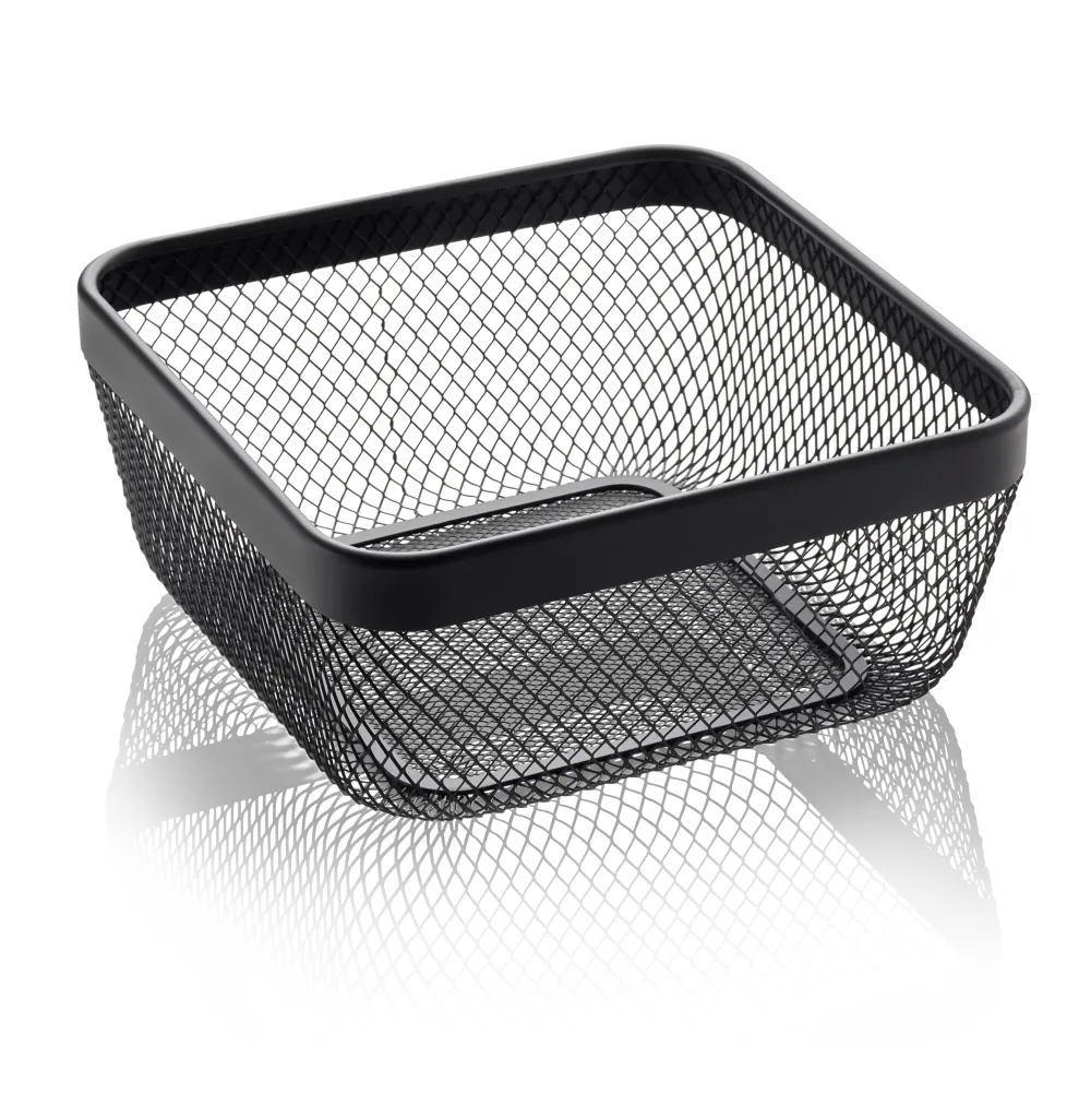 Barstuff Metallkorb, schwarz - 24,5x24,5x11cm