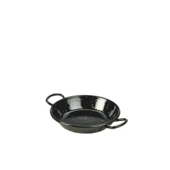 Barstuff Mini-Paellapfanne, Emaille schwarz - 12cm (6 Stk.)