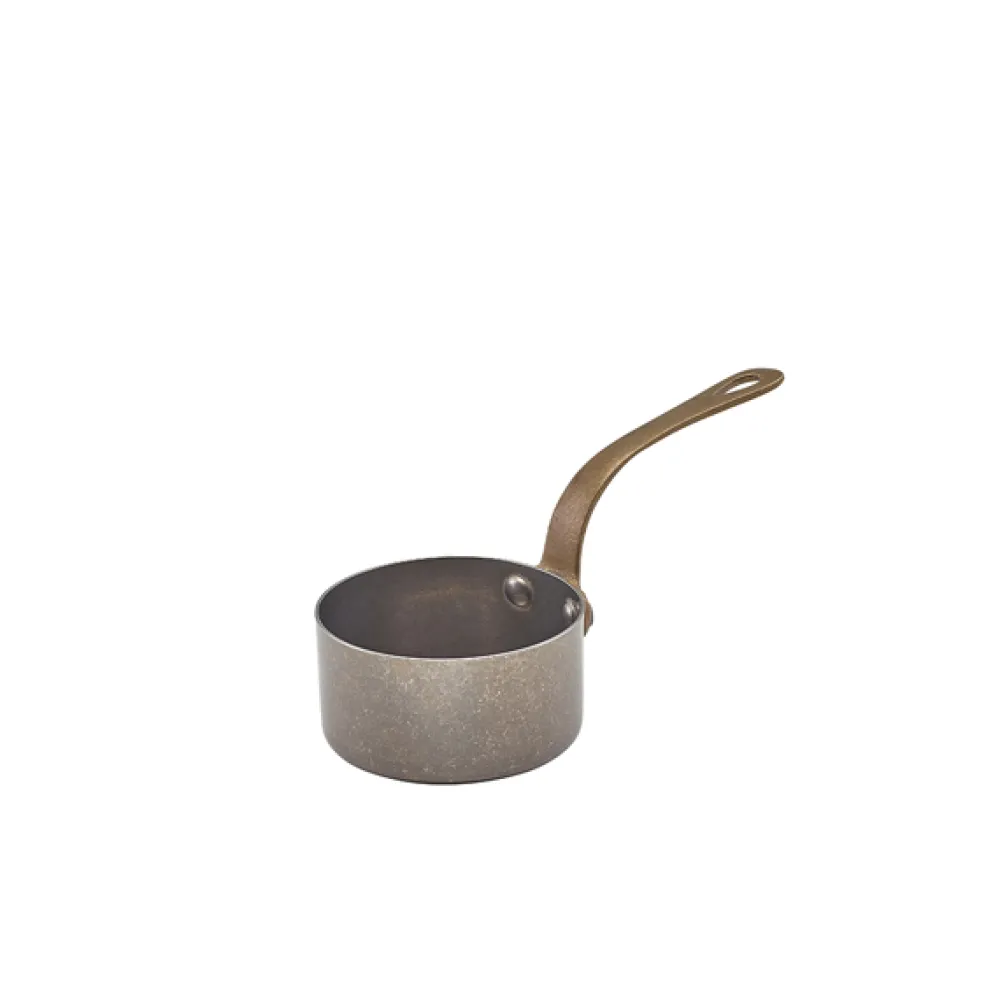 Barstuff Mini-Saucentopf, Edelstahl vintage - 7 x 3,75 cm (6 Stk.)