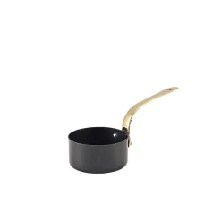 Barstuff Mini-Saucentopf, Edelstahl vintage schwarz - 7 x 3,75 cm (6 Stk.)