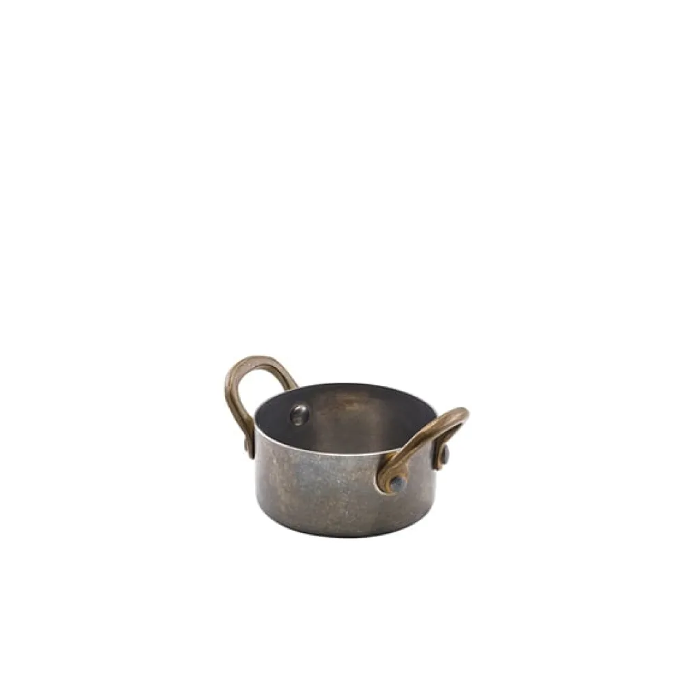 Barstuff Mini-Topf, Edelstahl vintage - 7 x 3,75 cm (6 Stk.)