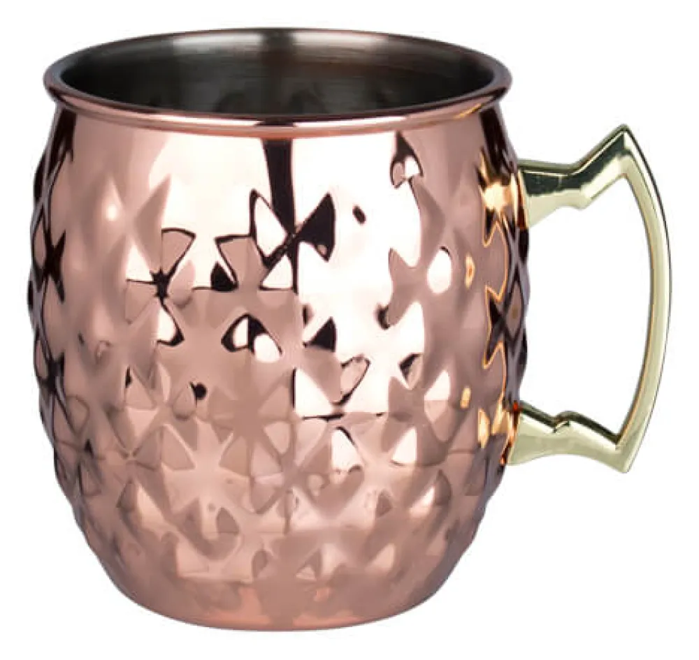 Barstuff Moscow Mule Becher Pineapple, Edelstahl kupferfarben - 550ml