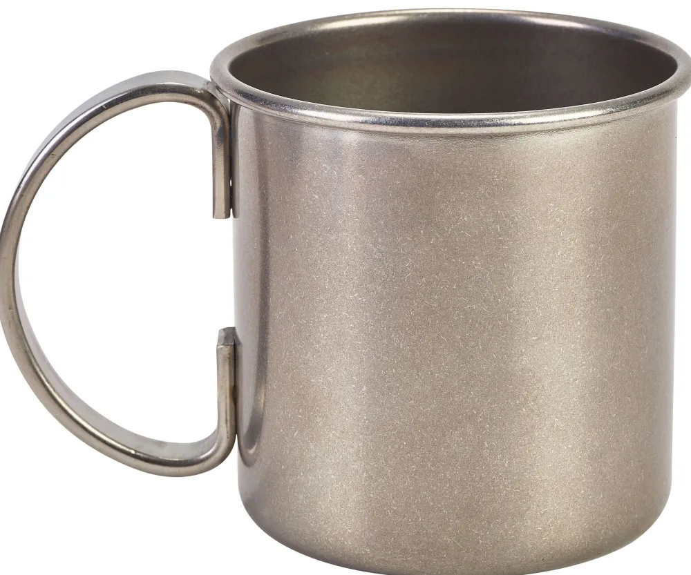 Barstuff Moscow Mule Becher zylindrisch, Vintage Edelstahl - 500ml