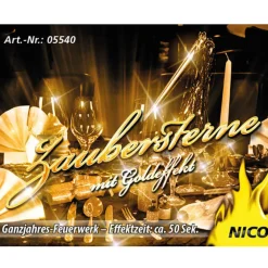 Barstuff Nico Zaubersterne/Tischfontäne, ca. 50 Sekunden - Goldeffekt (4 Stk.)