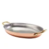 Barstuff Ovale Schale mit Henkeln, Edelstahl kupferfarben - 30x21cm (3 Stk.)