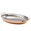 Barstuff Ovale Schale mit Henkeln, Edelstahl kupferfarben - 34x23cm (3 Stk.)