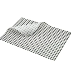 Barstuff Pergamentpapier / Fettdichtes Papier, Karomuster schwarz - 35x25cm (1000 Stk.)