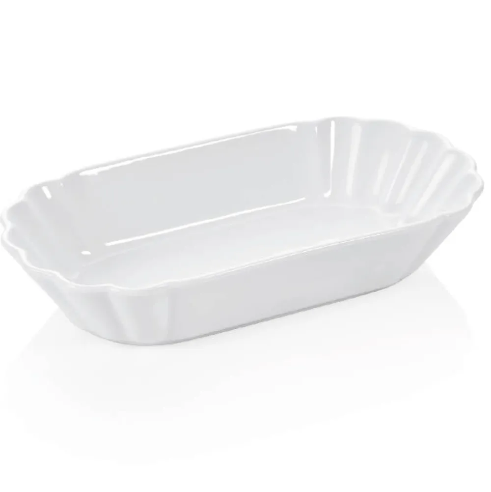 Barstuff Pommes-Schale Porzellan weiß - 25x12x5cm (6 Stk.)