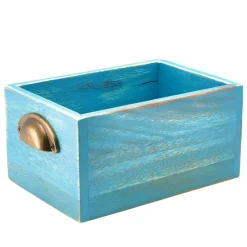 Barstuff Präsentationsschublade, Akazienholz, 21,5x15x11cm - blau