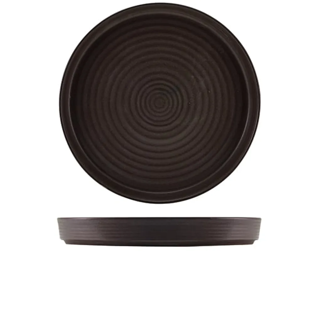 Barstuff Präsentationsteller Antigo Steingut Antikbronze – 18 cm (6 Stk.)