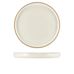 Barstuff Präsentationsteller Kava Steingut weiß – 25 cm (6 Stk.)