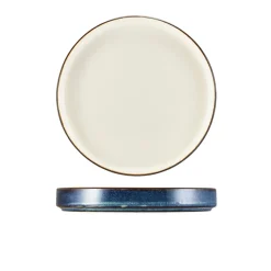 Barstuff Präsentationsteller Terra Aqua Blue innen weiß – 21 cm (6 Stk.)