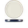 Barstuff Präsentationsteller Terra Aqua Blue innen weiß – 26 cm (6 Stk.)