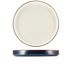 Barstuff Präsentationsteller Terra Aqua Blue innen weiß – 26 cm (6 Stk.)