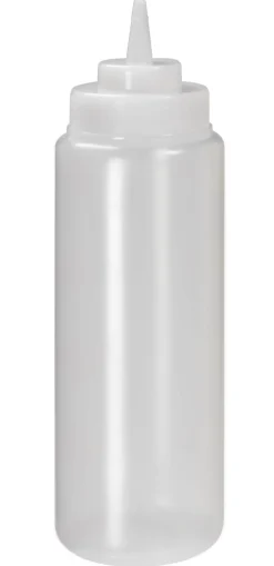 Barstuff Quetschflasche, große Öffnung, 950ml - transparent