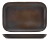 Barstuff Rechteckiger Teller Antigo Steingut Antikbronze – 34,5 x 23,5 cm (6 Stk.)