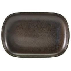 Barstuff Rechteckiger Teller Terra Cinder Black - 24x16,5cm (12 Stk.)