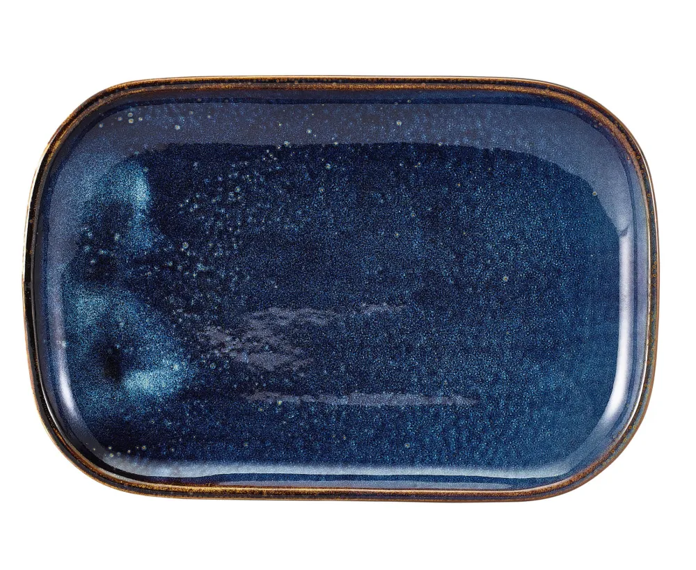 Barstuff Rechteckiger Teller Terra Aqua Blue - 29 x 19,5 cm (6 Stk.)