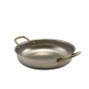 Barstuff Runde Schale mit Henkeln, Edelstahl vintage - 22x5cm (6 Stk.)