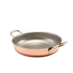 Barstuff Runde Schale mit Henkeln, Edelstahl kupferfarben - 22x5cm (6 Stk.)