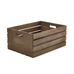 Barstuff Rustikale Holzkiste dunkel - 41x30x18cm