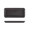 Barstuff Schmale rechteckige Platte Antigo Steingut Antikbronze – 27 x 12,5 cm (6 Stk.)