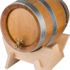 Barstuff Schnapsfass, Eiche Natur, verzinkte Fassreifen, Messinghahn - 5l