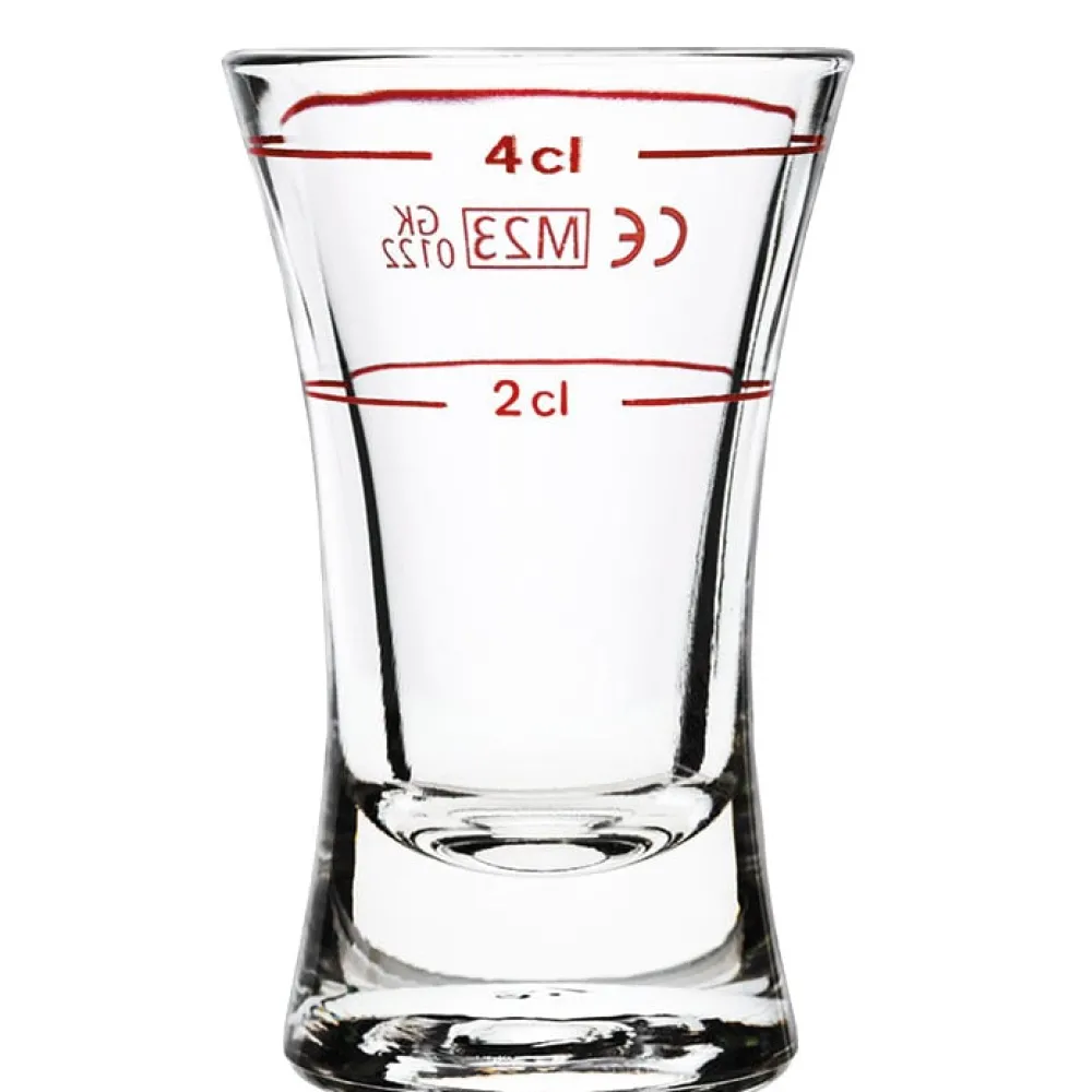 Barstuff Schnapsglas Wachtmeister - 56ml, 2cl+4cl Eiche (12 Stk.)