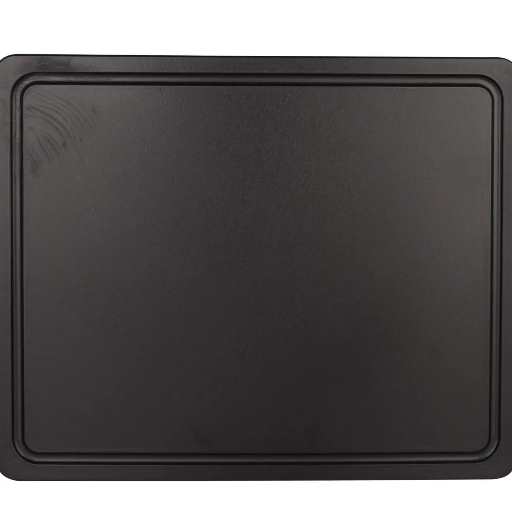 Barstuff Schneidebrett mit Saftrille, HDPE schwarz - 32,5x26,5x1,4cm