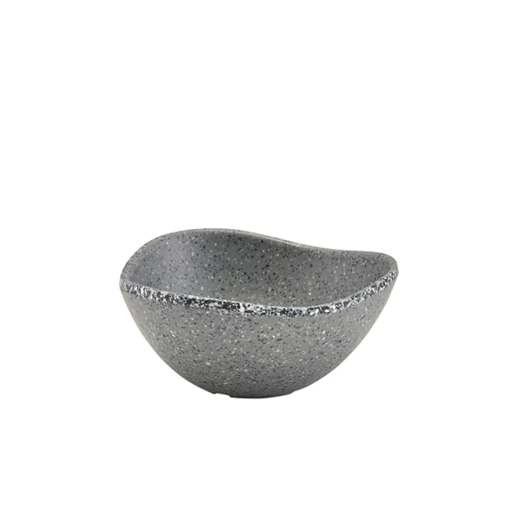 Barstuff Schüssel, dreieckig, Melamin, Granitoptik grau - 100ml / 8,5cm (24 Stk.)