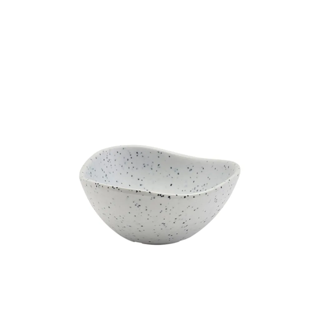 Barstuff Schüssel, dreieckig, Melamin, Granitoptik weiß - 70ml / 7,5cm (24 Stk.)