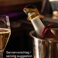 Barstuff Sekt- / Champagnerflaschenverschluss Secure Bottle Sealer - schwarz-goldfarben