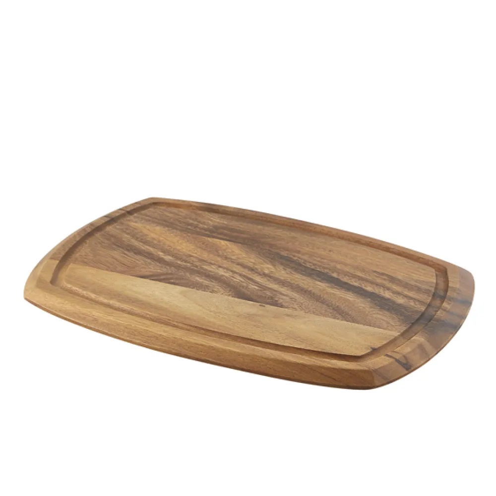 Barstuff Servierbrett mit Aussparung für Schälchen, Akazienholz - 36x25,5x2cm