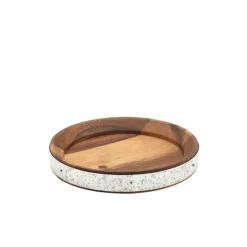 Barstuff Servierbrett mit Zinkband, Akazienholz - 17cm