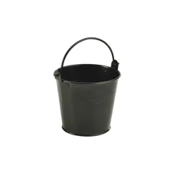 Barstuff Serviereimer schwarz, verzinkter Stahl - 10cm/500ml (12 Stk.)