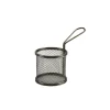 Barstuff Servierkorb, Edelstahl, rund, schwarz - 9,3x9cm (6 Stk.)